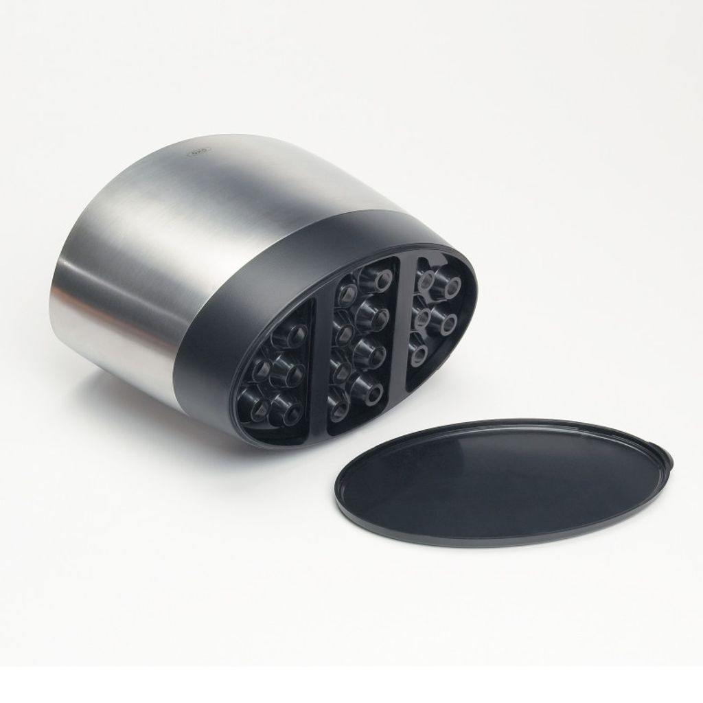 POT À USTENSILES INOX BROSSÉ ovale - Visuel 1